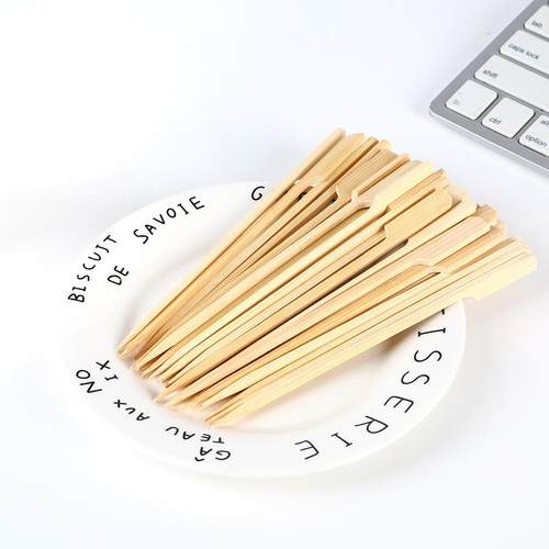 新款直销新款铁炮串 7~25cm无节 一次性烧烤关东煮扁竹签 麻辣烫