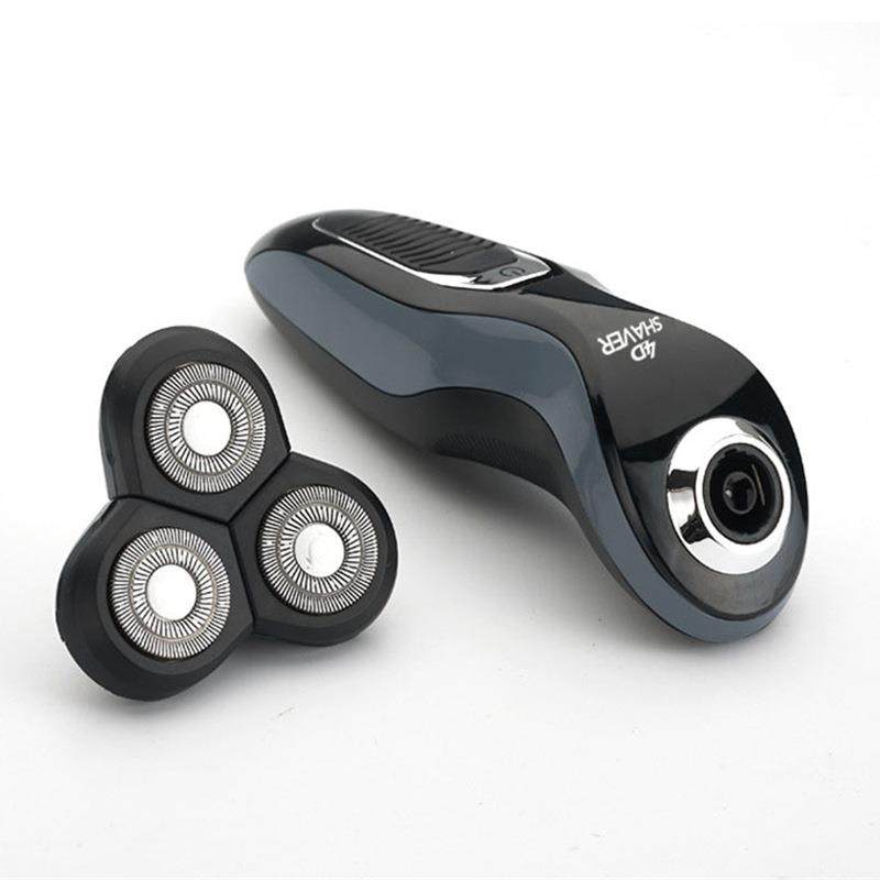 新款直销全身水洗电动剃须刀充电式刮胡刀须男士三刀头剃胡子刀4D