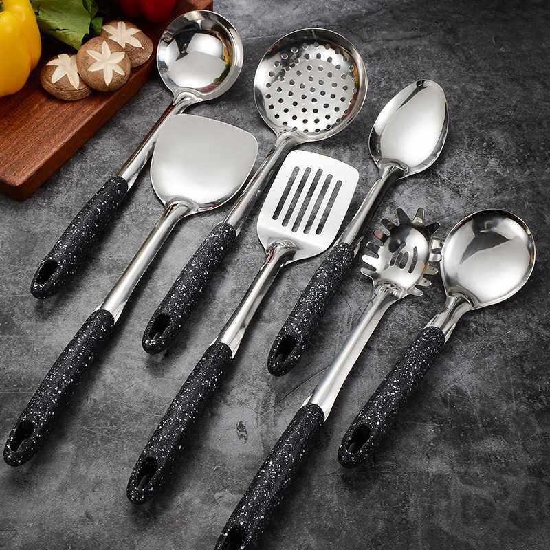 新款直销201不锈钢烹饪勺铲厨具家用厨房手柄隔热炒菜铲勺套装8,厨房/烹饪用具,全套勺铲,淘宝优惠券,粉丝福利购,淘宝优惠卷