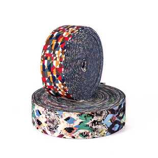 新款直销幻彩色加厚织带3.8cm宽专用于服装包边箱包腰带时尚背带