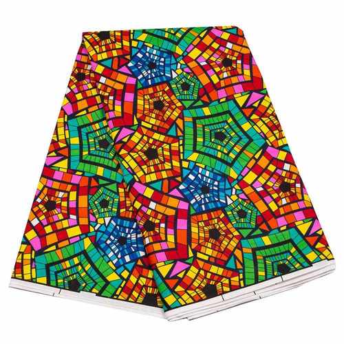 新款直销现货工厂非洲涤纶印花布料连衣裙衬衫T恤面料民族风蜡染