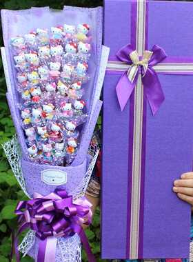 新款直销36只kat猫花束卡通花束精美礼盒送女友毕业生日礼物七夕