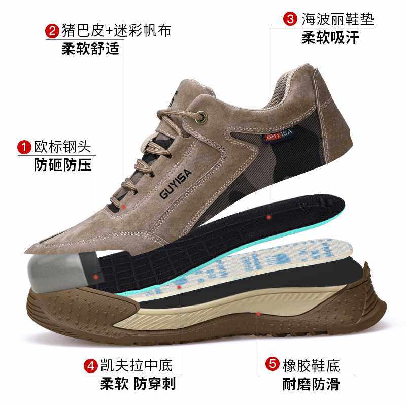 新款直销新款劳保鞋防砸防刺穿钢头耐磨轻便防滑舒适安全工作防护,五金/工具,安全鞋,淘宝优惠券,粉丝福利购,淘宝优惠卷