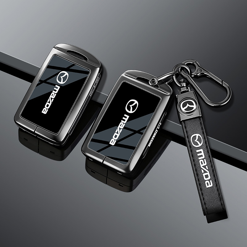 适用马自达3昂克赛拉钥匙套CX4阿特兹CX5专用CX30CX50车金属扣壳