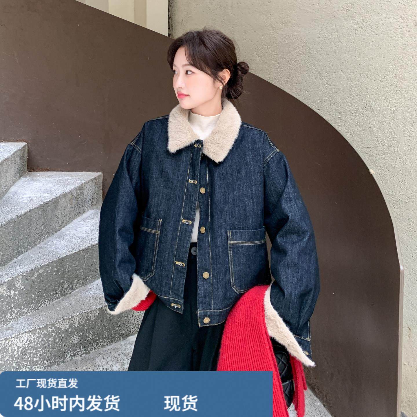 2025新款冬季深蓝色羊羔毛领牛仔羽绒服女淡人高级感90白鸭绒外套,孕妇装/孕产妇用品/营养,套装,淘宝优惠券,粉丝福利购,淘宝优惠卷