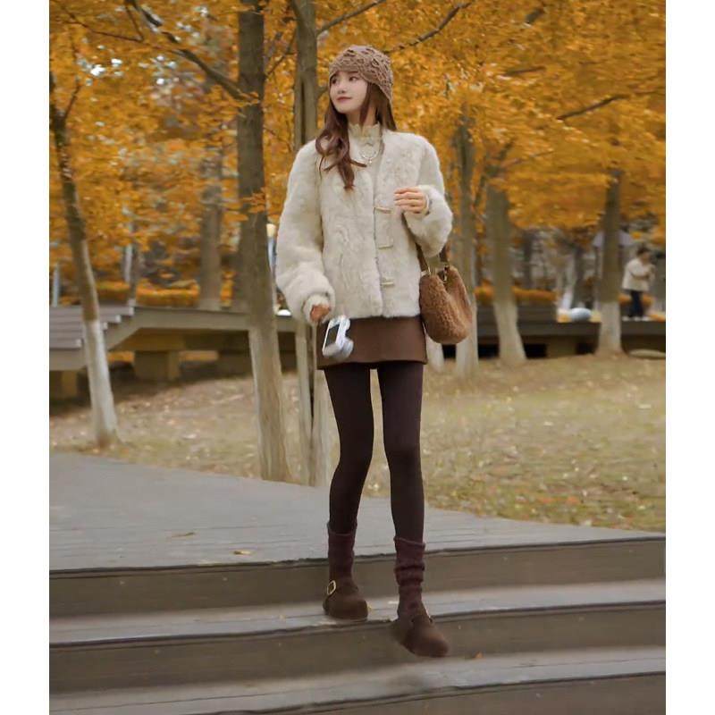 小个子羊羔毛外套女冬季2025新款小香风加棉保暖皮毛一体毛毛上衣,运动/瑜伽/健身/球迷用品,广场舞套装,淘宝优惠券,粉丝福利购,淘宝优惠卷