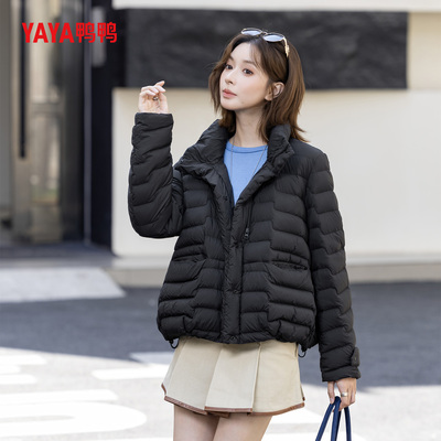 YAYA鸭鸭羽绒服2025新款修身外套宽松短款冬季时尚百搭保暖女