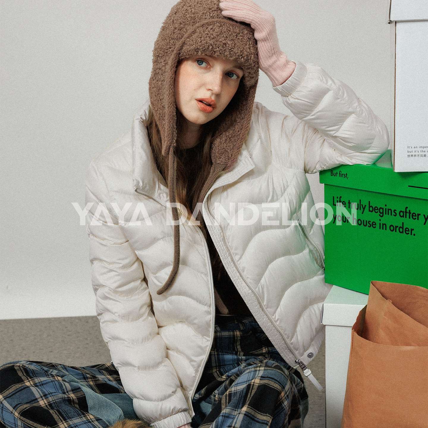 【蒲公英系列】YAYA鸭鸭2026新款秋冬休闲短款女士加厚保暖鹅绒服
