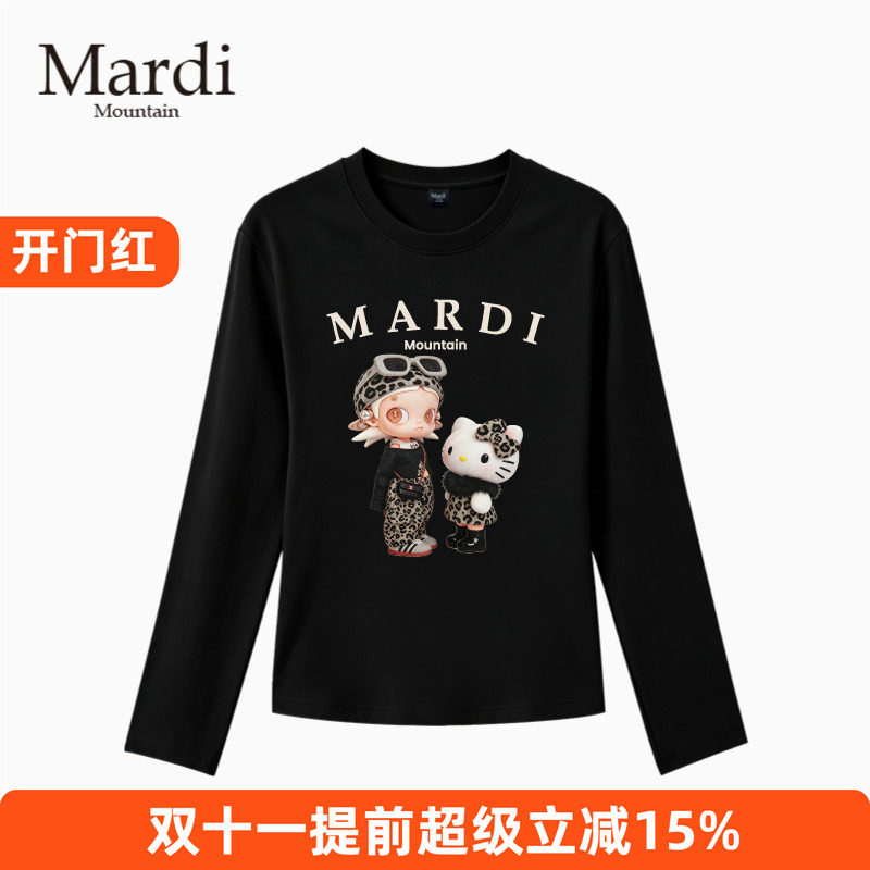 官方授权正品Mardi Mountain 韩国26夏新款情侣针织T恤圆领长袖女