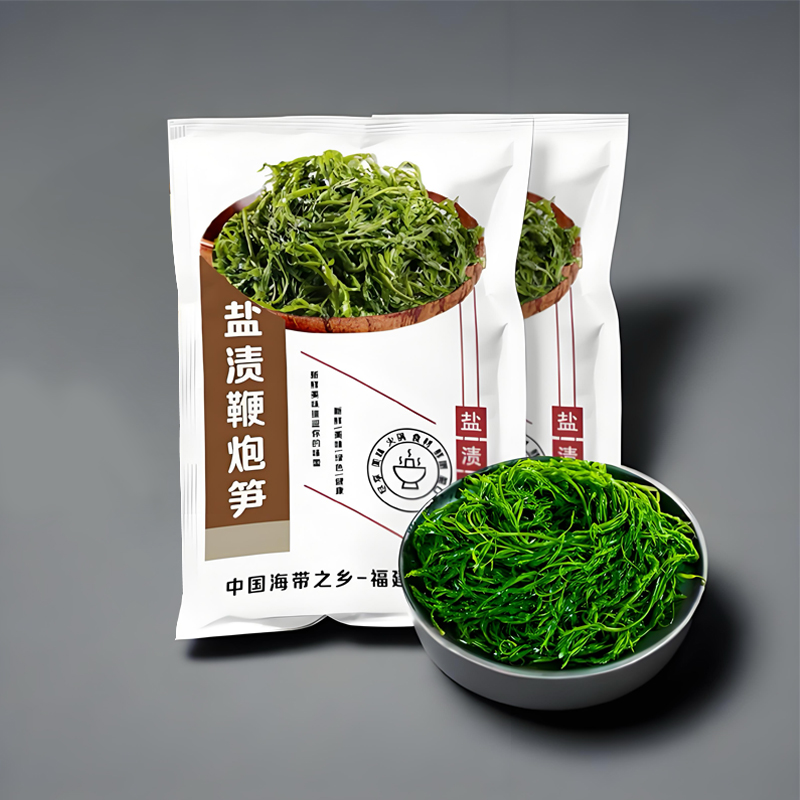霞浦鞭炮笋新鲜海藻火锅拌凉菜海草火炮菜长寿菜盐渍马尾藻脆嫩