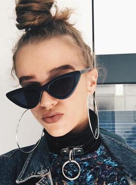 2025年太阳镜欧美潮款猫眼遮阳墨镜时尚三角形女太阳眼镜猫眼镜