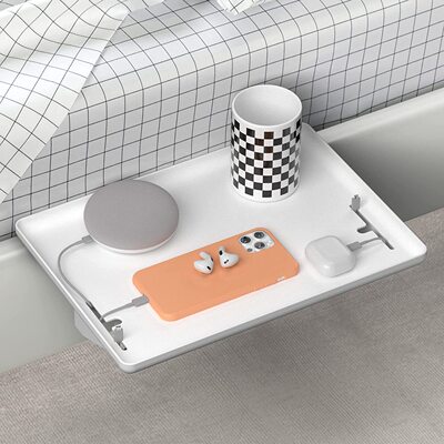 新品Bedside Shelf for Bed床边置物架夹床边手机置物托盘床头收