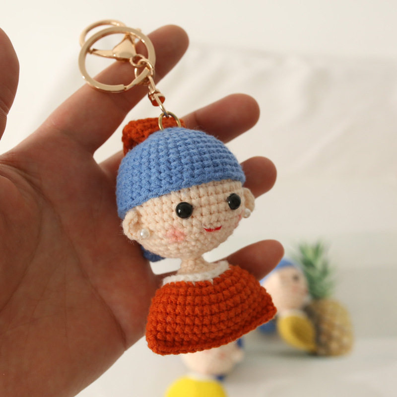 新品 毛线针织卡通玩偶 女生可爱钥匙链 手作小挂件成品,节庆用品/礼品,钥匙链,淘宝优惠券,粉丝福利购,淘宝优惠卷