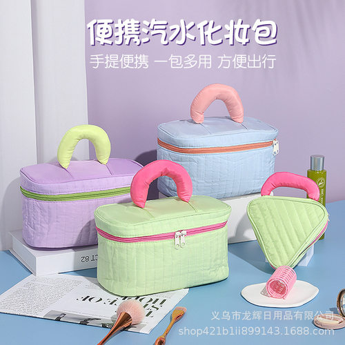 新品新款超火便携ins高级感小众化妆包大容量化妆品收纳袋洗漱包