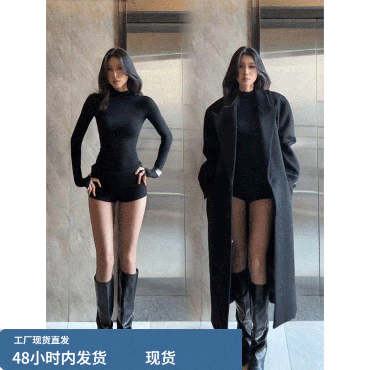 美式辣妹基础半高领打底衫女秋冬内搭德绒保暖遮屁股配鲨鱼裤上衣,运动/瑜伽/健身/球迷用品,广场舞套装,淘宝优惠券,粉丝福利购,淘宝优惠卷