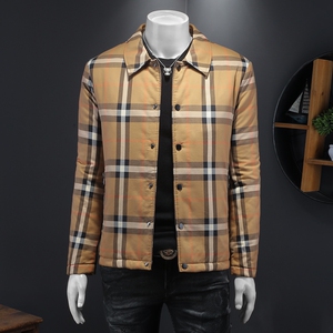 2025秋冬男士修身衬衫翻领棉衣外套棉服6015-92031-P245图片