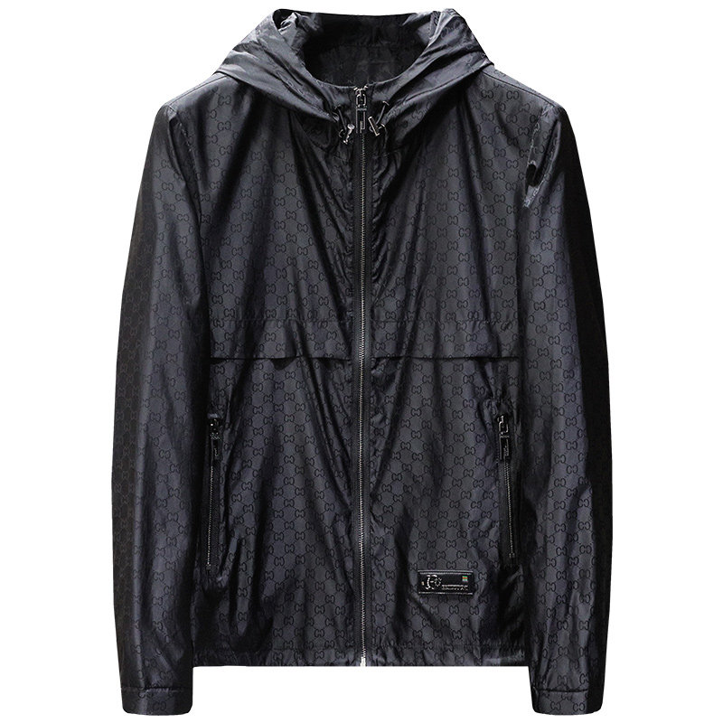 2025春季新款男士连帽夹克外套加大码（M-6XL)QT3099-8809-P145挂,男装夹克,钱塘6015（原D203）