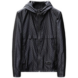 2025春季新款男士连帽夹克外套加大码（M-6XL)QT3099-8809-P145挂，男装夹克，钱塘6015（原D203）