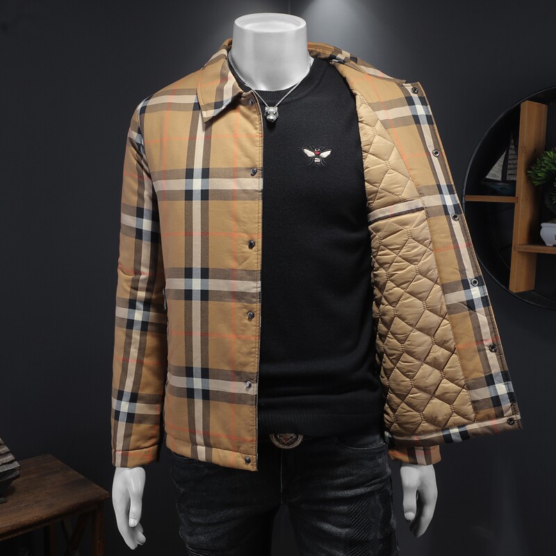2025秋冬男士修身衬衫翻领棉衣外套棉服6015-92031-P245,男装衬衫,钱塘6015（原D203）