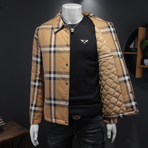 2025秋冬男士修身衬衫翻领棉衣外套棉服6015-92031-P245图片
