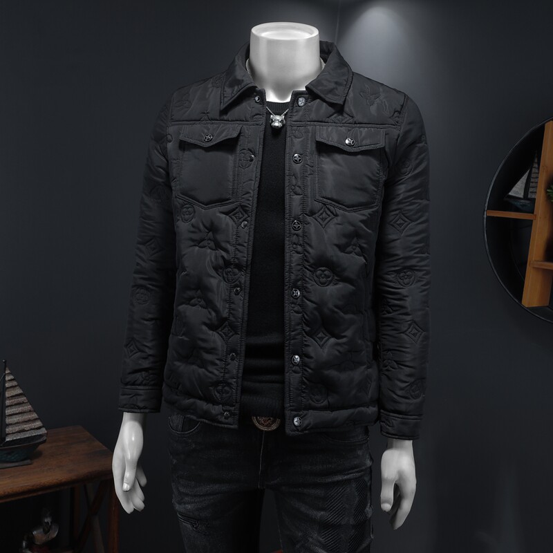 2025秋冬男士修身衬衫翻领棉衣外套棉服6015-31223-P210,男装衬衫,钱塘6015（原D203）