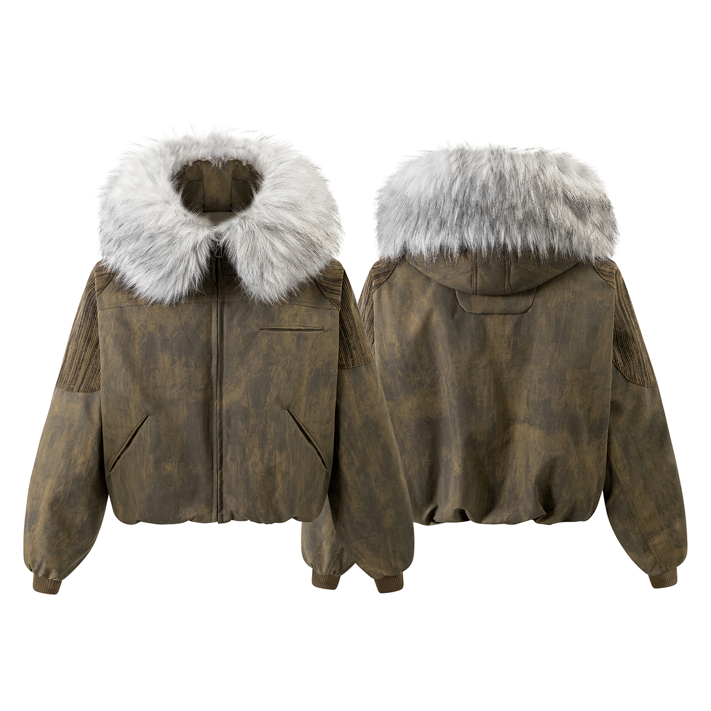 2025冬季新款廓形大毛领棉衣QT6015-9321-P185，男装棉衣，钱塘6015（原D203）