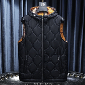 2025秋冬男士连帽棉衣马甲棉服背心外套6015-92025-P135沙发图片