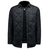2025秋冬男士修身衬衫菱格翻领棉衣外套棉服6015-31228-P210，男装衬衫，钱塘6015（原D203）