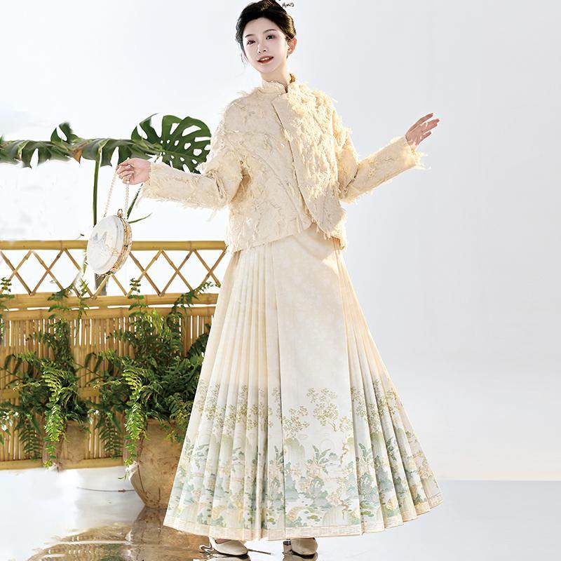 梦江南|秋冬季新款新中式国风复古风重工马面裙日常通勤汉服,女装/女士精品,汉服半身裙,淘宝优惠券,粉丝福利购,淘宝优惠卷