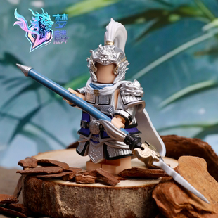 梦麟三国历史赵云人仔潮玩手办积木第三方人仔手工涂装2026新款