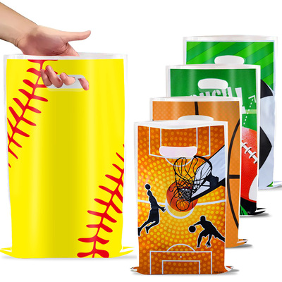 Sports ball themed candy bag, baseball, basketball, football gift bag, birthday gift return bag, snack bag