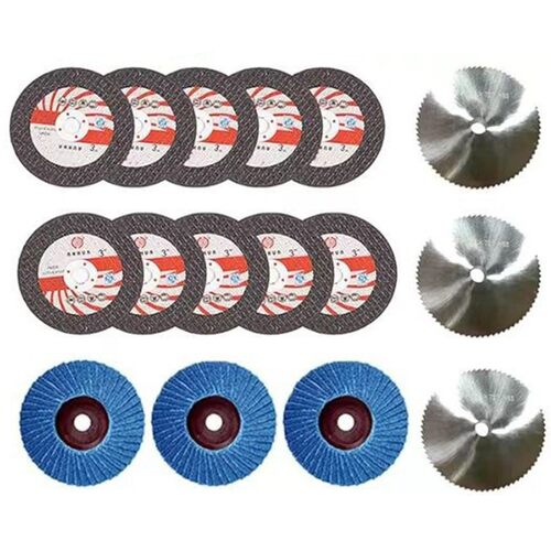 空盒子锂电3寸75mm10mm切割片磨光机配件切割抛光打磨配件套多功
