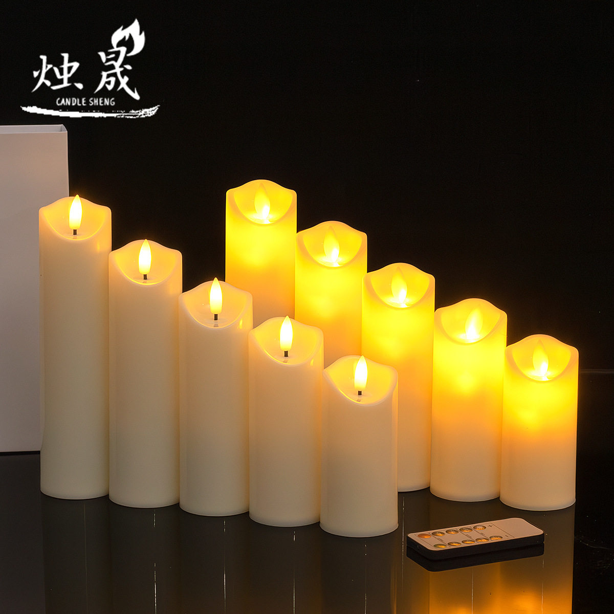 空盒子LED电子蜡烛 仿真摇摆火焰遥控蜡烛节日派对婚礼场景布置装
