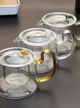空盒子彩把玻璃花茶壶可电陶炉普洱煮茶器高硼硅玻璃带过滤内胆泡