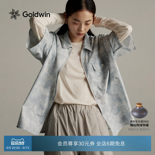 Goldwin印花SOLOTEX短袖衬衫