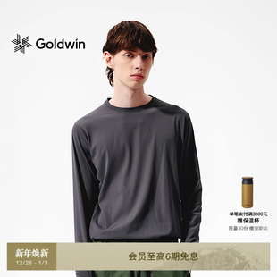 微抓绒保暖男女同款 Goldwin秋冬户外运动OCTA长袖 T恤轻量套指袖