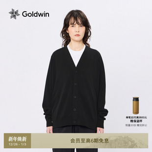 Goldwin一体织混羊毛针织开衫 日常通勤宽松抓绒外套男女同款