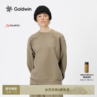 女POLARTEC抓绒保暖针织套头衫 Goldwin 宽松圆领卫衣 秋冬新品