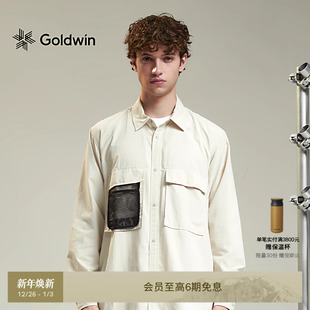 通勤透气口袋外套男女同款 Goldwin户外机能衬衫 休闲时尚