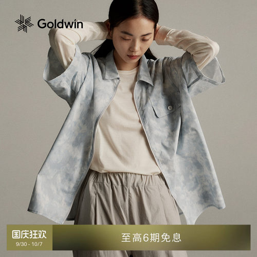 Goldwin印花SOLOTEX短袖衬衫