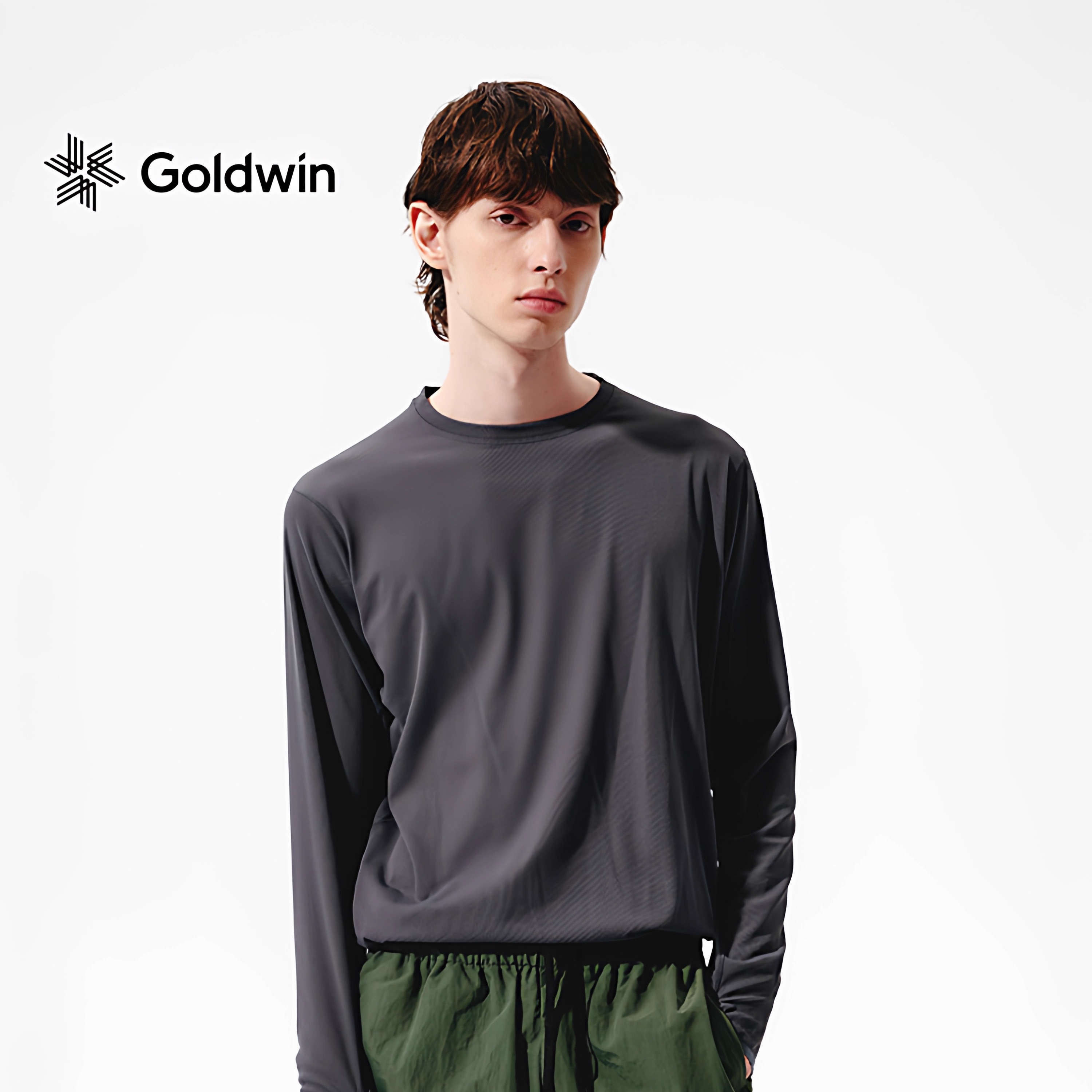 Goldwin户外透气抓绒长袖上衣