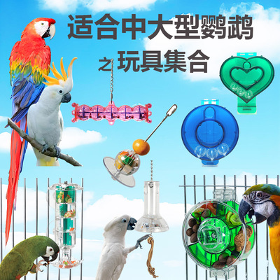 Caitec鹦鹉鸟玩具 中大型鹦鹉玩具集合 鹦鹉自己玩解闷有趣