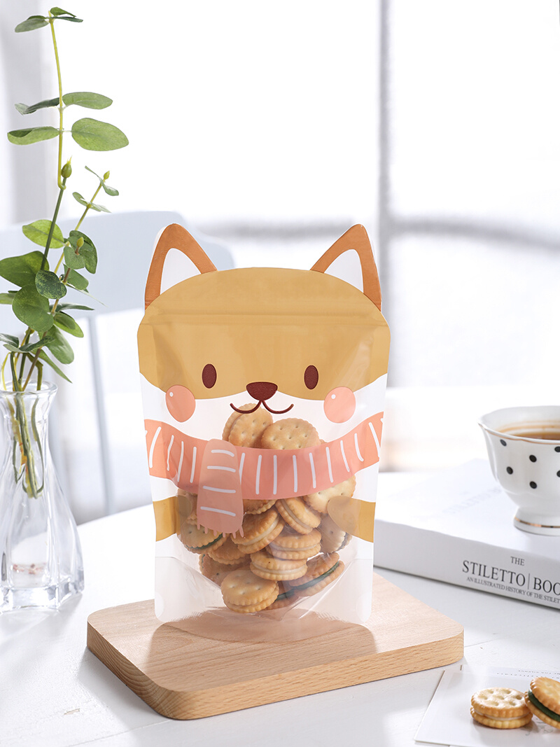 毕业季卡通雪花酥包装袋饼干曲奇糖果自立袋太妃糖咖啡糖自封袋子