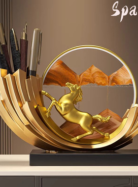 Spatio招财马到成功流沙画摆件