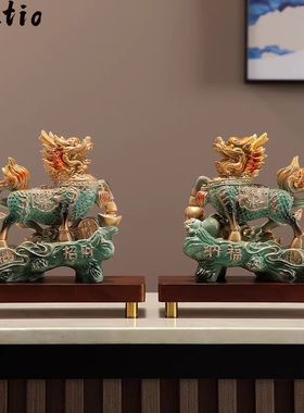Spatio麒麟一对摆件聚财纳福送礼