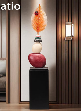 Spatio意式轻奢艺术雕塑摆件客厅落地装饰品时来运转竖高艺术装饰