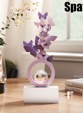 Spatio轻奢高档蝴蝶桌面摆件手工