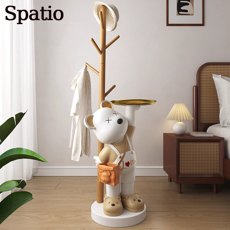 Spatio可爱小熊衣帽架落地摆件