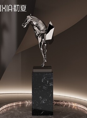 Spatio意式轻奢高档马头艺术品雕塑落地大型摆件高级感玄关酒店礼