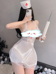 情趣护士制服调教性感漏胸聚拢内衣床上挑逗吊带裙可吃